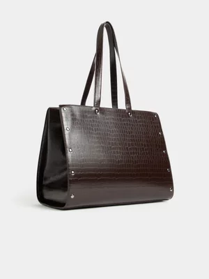 Luella Large Alligator Look Shopper
