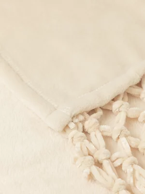 throw tassel mink recycled 130x180cm