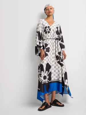 FF X Rich Mnisi Floral Print Belted Maxi Kaftan Dress