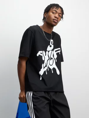 The FIX Men's Black Sply Drip Star Graphic Top