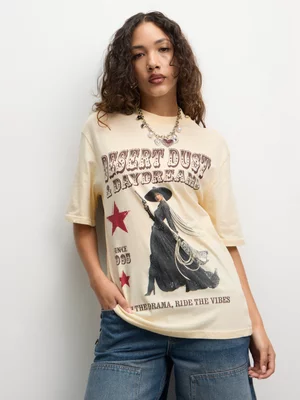 The FIX Women's Milk Desert Dust Graphic Top