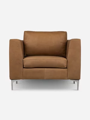 Loxton 1 Seater Couch Leather Okovango Tan