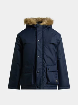 Exact Older Boy's Navy Parka Jacket