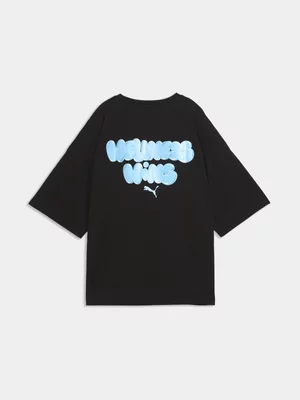Puma Women's Graphic Bubble Oversized Black T-shirt
