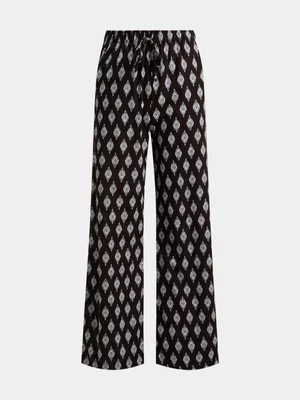 Jet Teen Girls Brown Tribal Print Wide Leg Trouser