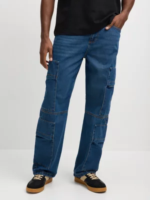 Jet Men's Blue Dark Wash Denim Jean