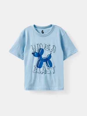 Cotton On Kids Girl Blue Poppy Oversize Graphic T-shirt