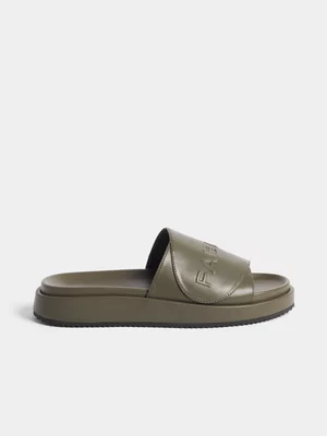 Fabiani Men's Fatigue Tonal Logo Slides