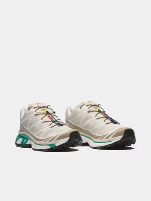 Salomon Women's XT-6 Beige/Teal Sneaker
