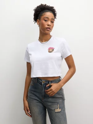 Redbat Women's White Cropped Top