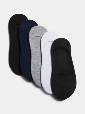 APX 5Pk Multi Black Secret Socks 