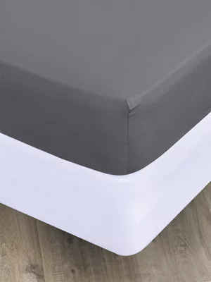 Volpes Egyptian Cotton 300tc Charcoal Fitted Sheet