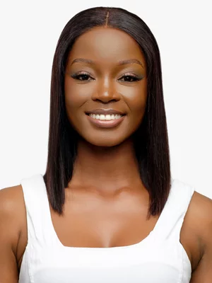 Ladina Brazilian 12” Straight Bob Double Drawn Lace Wig