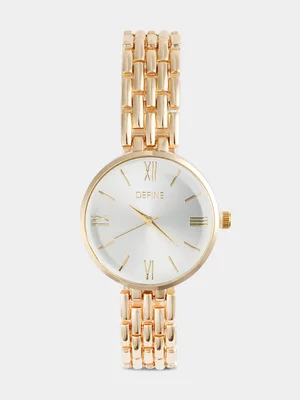 Exact Women's Gold Metal Bracelet Watch