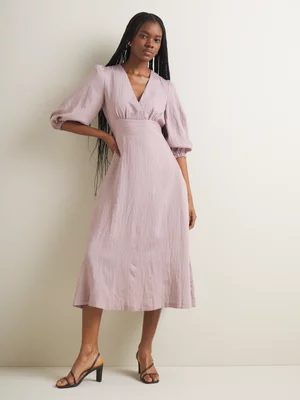 Women's Iconography Wrap Front Fit & Flare Dress