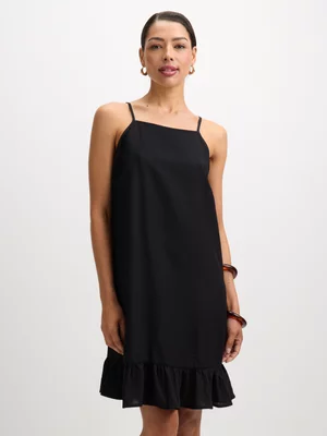 Jet Women's Black Baboo Strappy Frill Dress