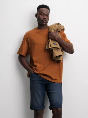 Redbat Men's Dark Blue Denim Shorts