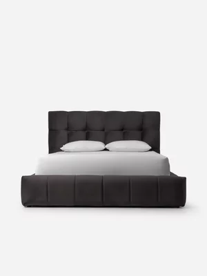 Deluca Tufted Bed Anthracite  Std/Length