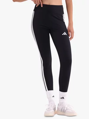 adidas Womens Essential 3-Stripes Cotton Black/White Leggings