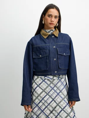 Exact Women's Raw Wash Barn Denim Jacket