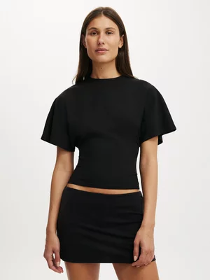 Women's Cotton On Black Blair Batwing Short Sleeve T-shirt