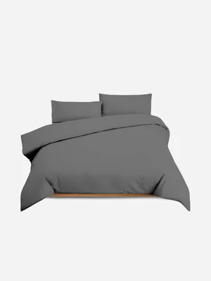 Volpes Cotton 200tc Charcoal Duvet Cover Set