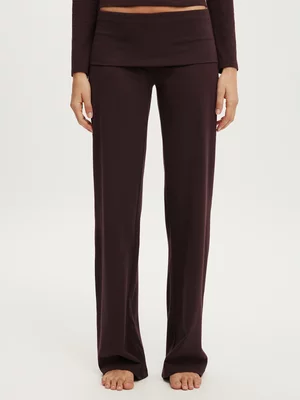 Women's Cotton On Brown Dreamy Soft Roll Waist Pants