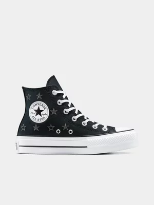 Converse Womens Chuck Taylor All Star Lift Platform Celestial Black Natural/Ivory Sneakers 
