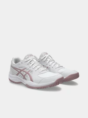 Asics Womens Court Slide 4 White/Morganite Red Tennis Shoes
