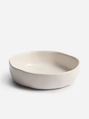 Jet Home White Organic Matte Bowl