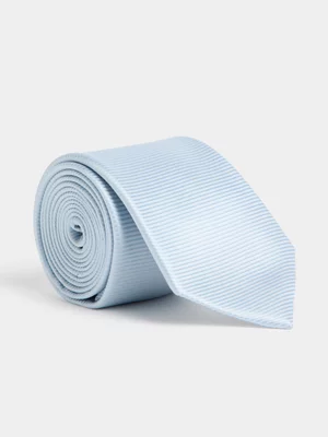 Fabiani Men's Light Blue Silk Horizontal Twill Tie