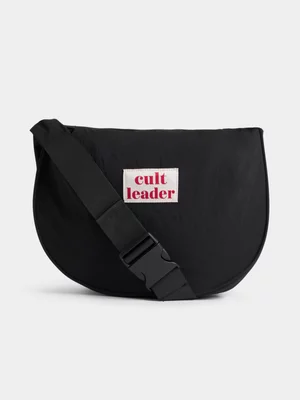 The FIX Unisex Black Slouchy Bag