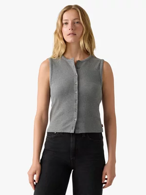 Womens Levi's Grey Rory Button LS  Top