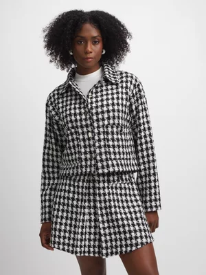 Jet Women's Black/White Boucle Mini Skirt