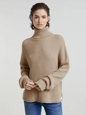 G-Star Women's Loose Turtle Knitted Beige Sweater