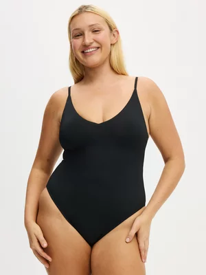 Women's Cotton On Black V Neck Swimsuit