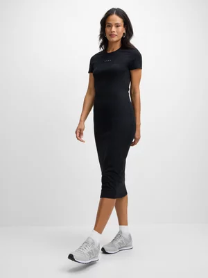 Women's APX Cotton Lycra Black Dress