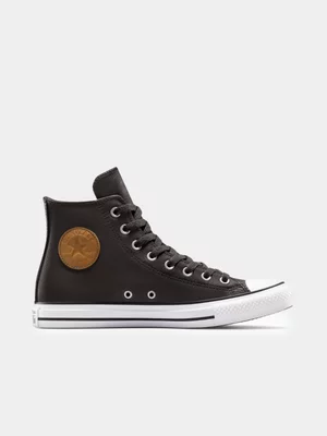 Converse Men's CTAS Leather Hi Brown Sneaker
