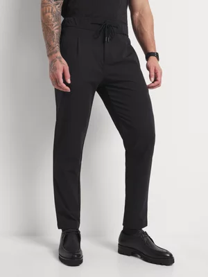 Fabiani Men's Black Tech Drawstring Trouser 