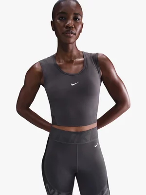 Nike Pro Womens Dri-Fit Thunder Grey/White Tank Top