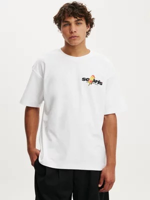Men's Cotton On White Box Fit Graphic T-shirt