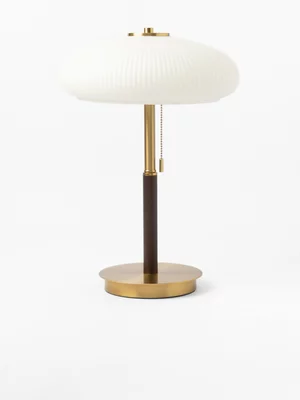 Glass Dome Shade Table Lamp 41x30cm