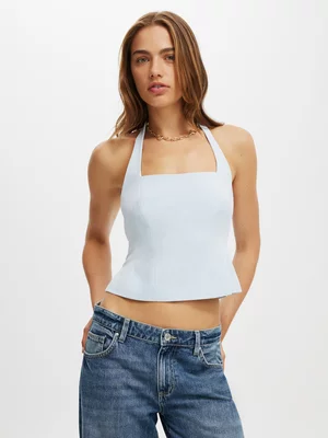 Women's Cotton On Blue Izzy Suiting Halter Top