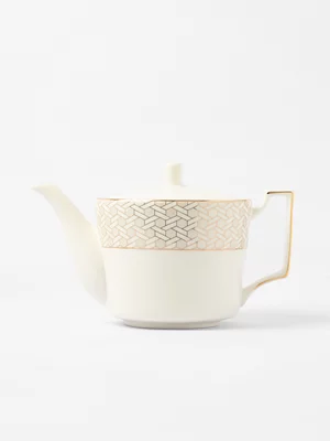 AH Aurum Gold Accent Porcelain Teapot 1200ml