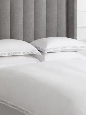 Guest House Diamond Embroidery Duvet Cover Silver