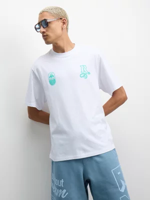 Redbat Men's Badge Graphic White T-Shirt