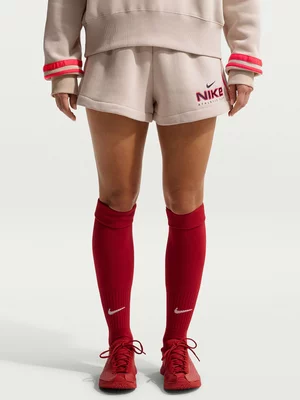 Nike Women's Nsw Fleece Sanddrift Beige Shorts 