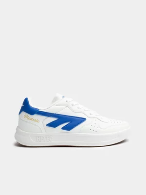 Mens Hi-tec Modesto White/Blue Sneaker