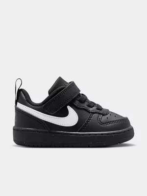 Junior Infant Nike Court Borough Low Black/White Shoes