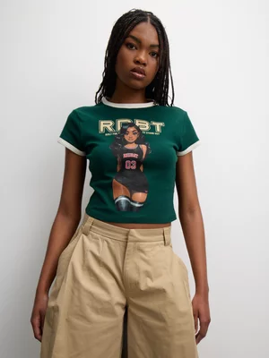 Redbat Athletics Women's Green T-Shirt